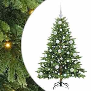 vidaXL Tehisj&otilde;ulupuu koos 150 LED-iga Roheline 120 cm PE ja PVC