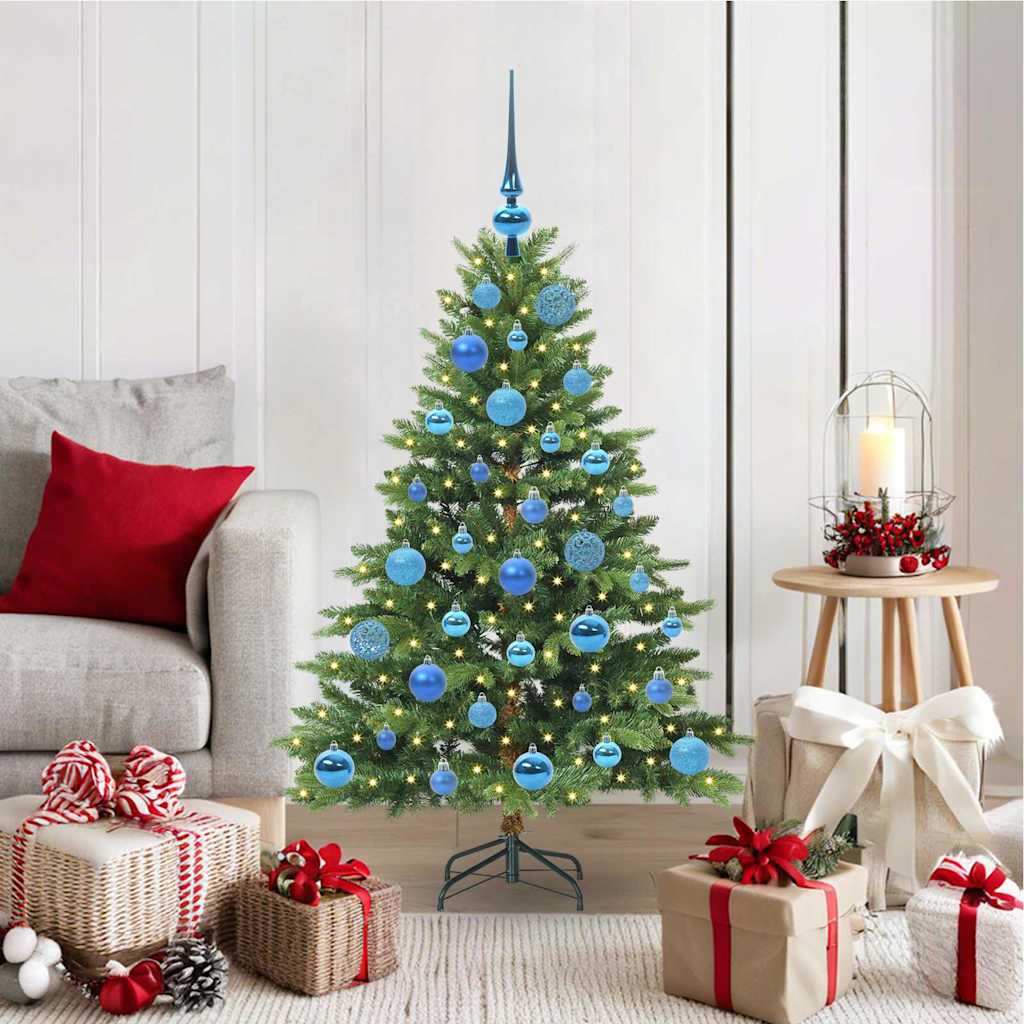Sapin de Noël artificiel avec 150 LED Vert 120 cm PE et PVC