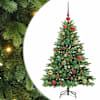 vidaXL Tehisj&otilde;ulupuu koos 150 LED-iga Roheline 120 cm PE ja PVC