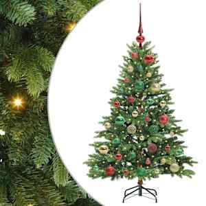 vidaXL Tehisj&otilde;ulupuu koos 150 LED-iga Roheline 120 cm PE ja PVC