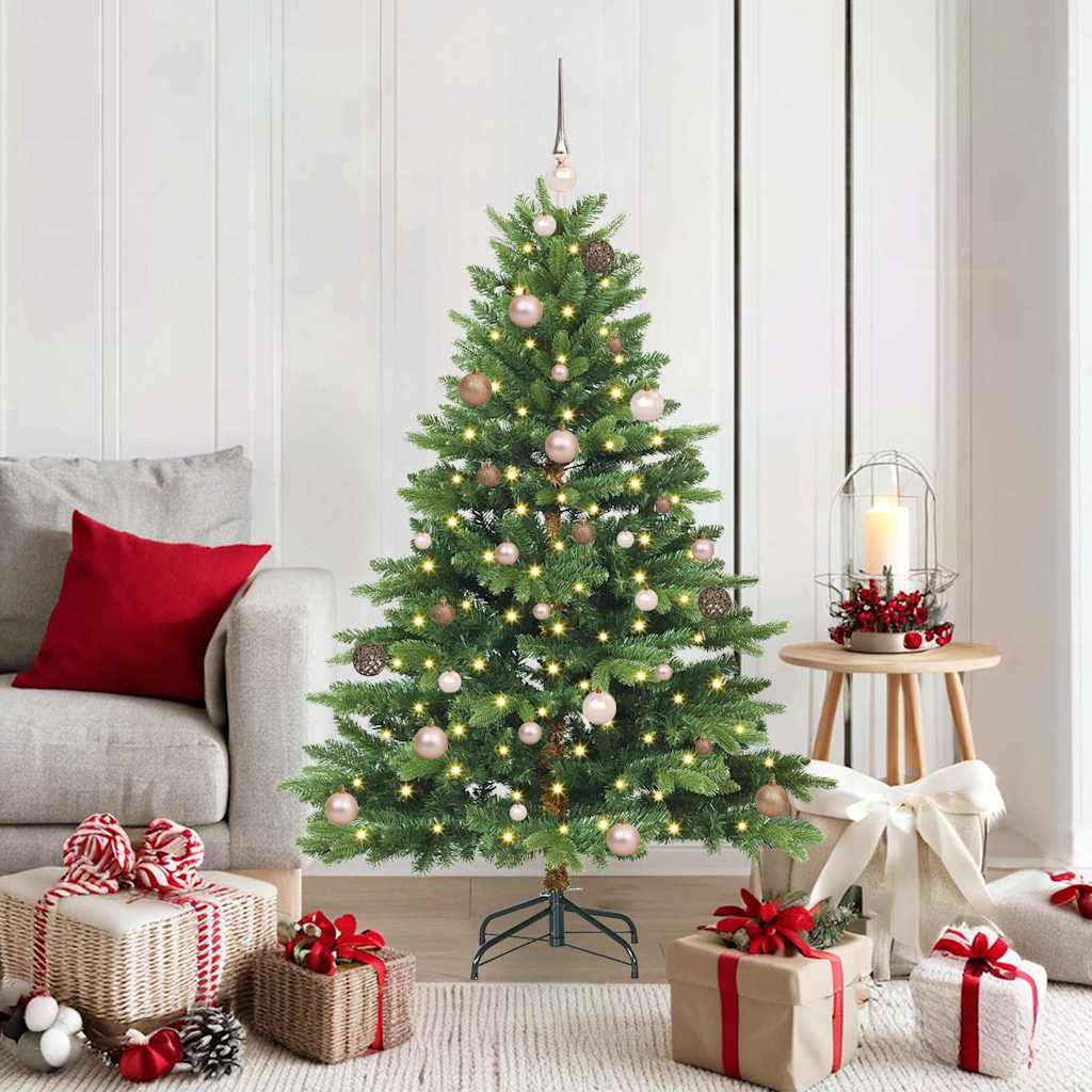 Sapin de Noël artificiel avec 150 LED Vert 150 cm PE et PVC