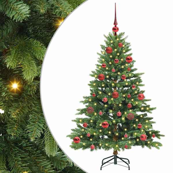 vidaXL Tehisj&otilde;ulupuu koos 150 LED-iga Roheline 150 cm PE ja PVC