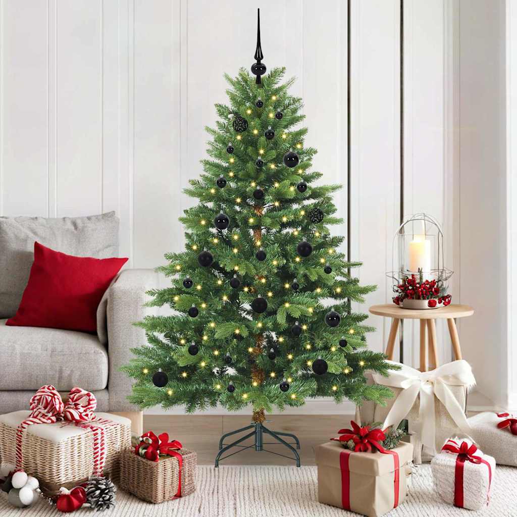 Sapin de Noël artificiel avec 150 LED Vert 150 cm PE et PVC