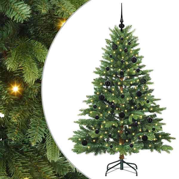 vidaXL Tehisj&otilde;ulupuu koos 150 LED-iga Roheline 150 cm PE ja PVC