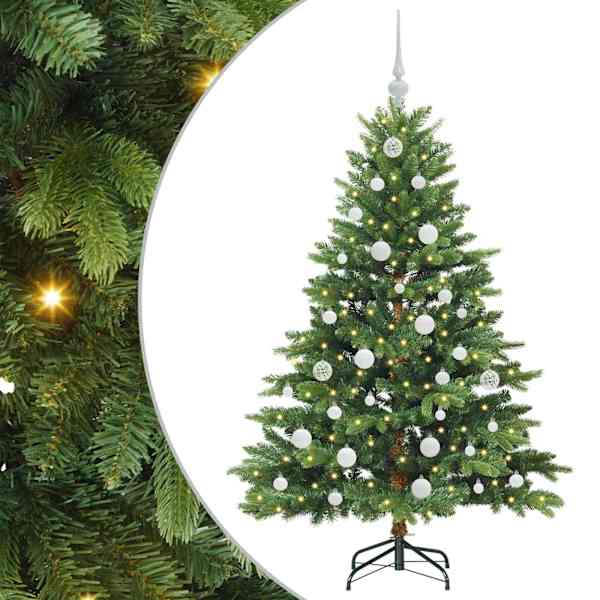 vidaXL Tehisj&otilde;ulupuu koos 150 LED-iga Roheline 150 cm PE ja PVC