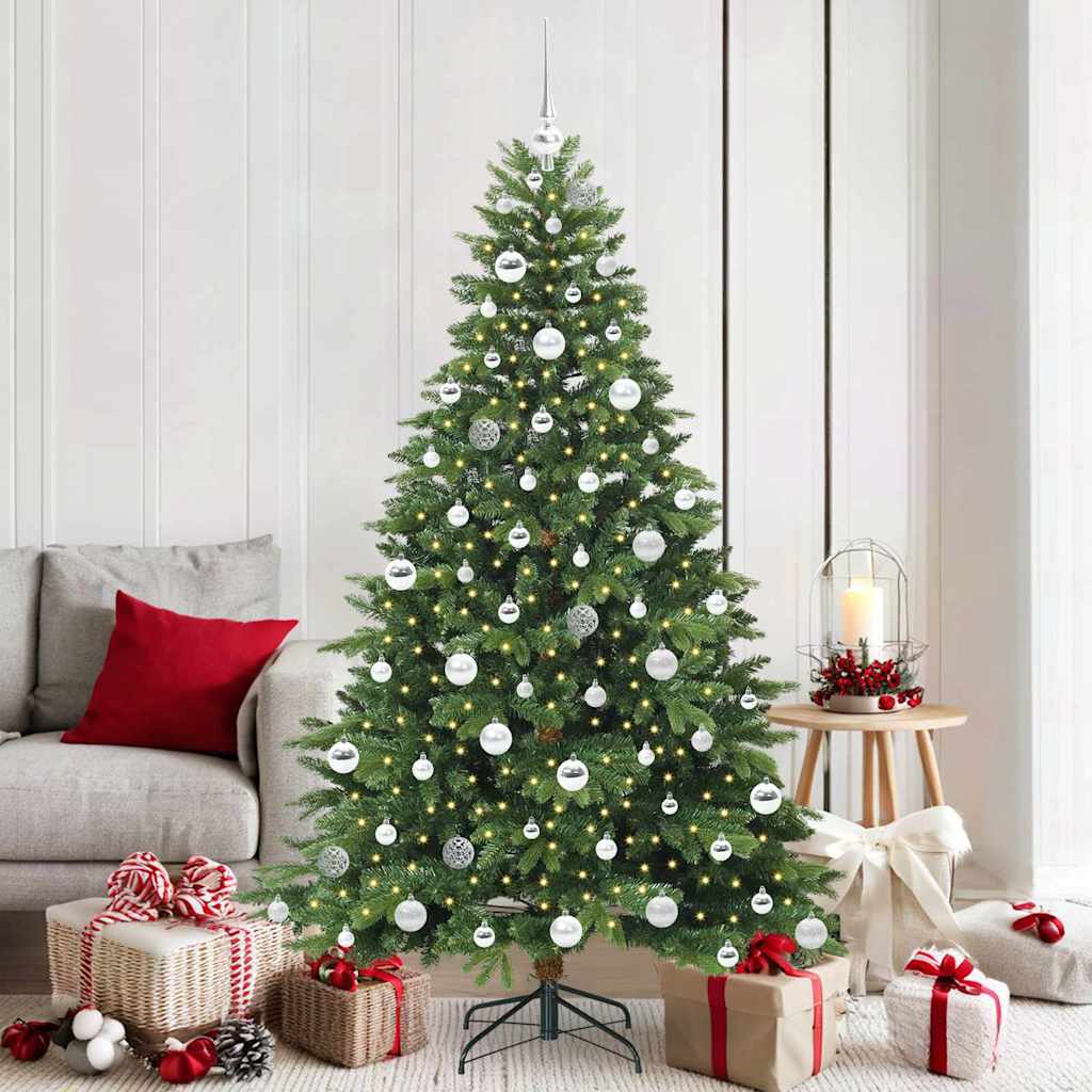 Sapin de Noël artificiel avec 300 LED Vert 180 cm PE et PVC