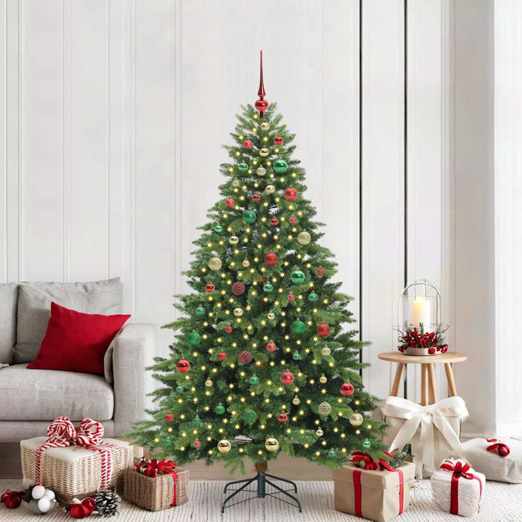 Sapin de Noël artificiel avec 300 LED Vert 180 cm PE et PVC