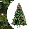 vidaXL Tehisj&otilde;ulupuu koos 300 LED-iga Roheline 210 cm PE ja PVC