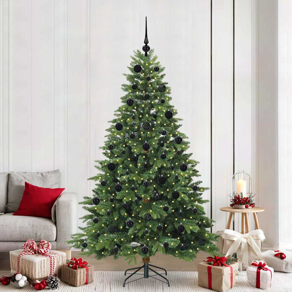 Sapin de Noël artificiel avec 300 LED Vert 210 cm PE et PVC