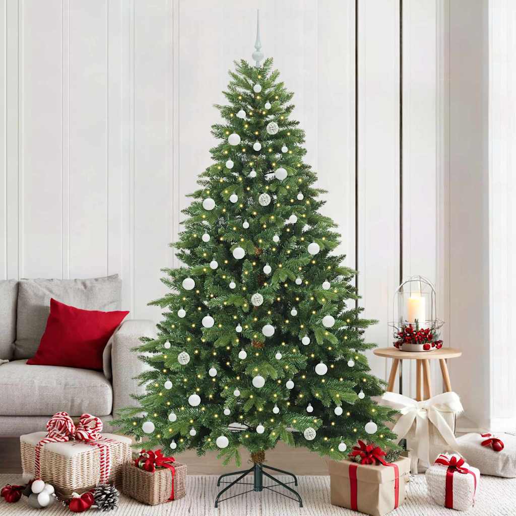 Sapin de Noël artificiel avec 300 LED Vert 210 cm PE et PVC