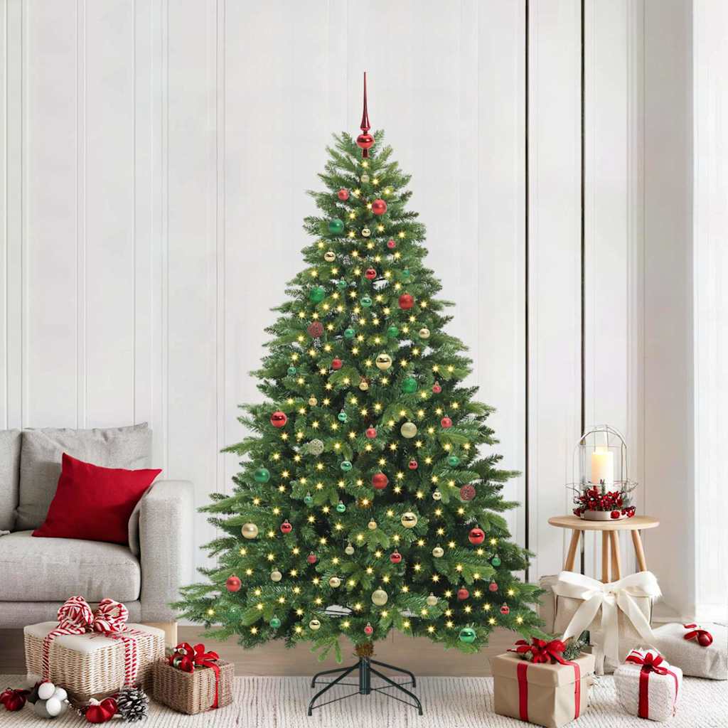 Sapin de Noël artificiel avec 300 LED Vert 210 cm PE et PVC