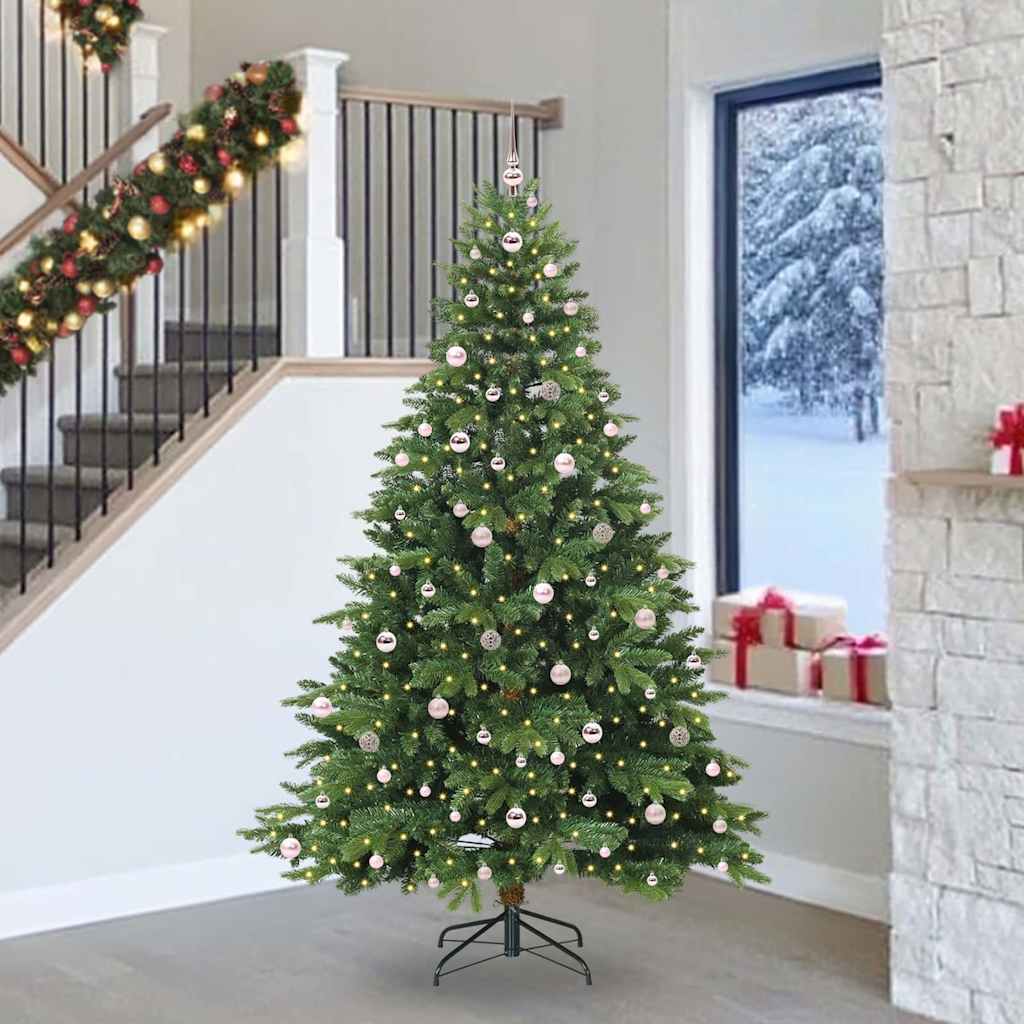 Sapin de Noël artificiel avec 300 LED Vert 240 cm PE et PVC