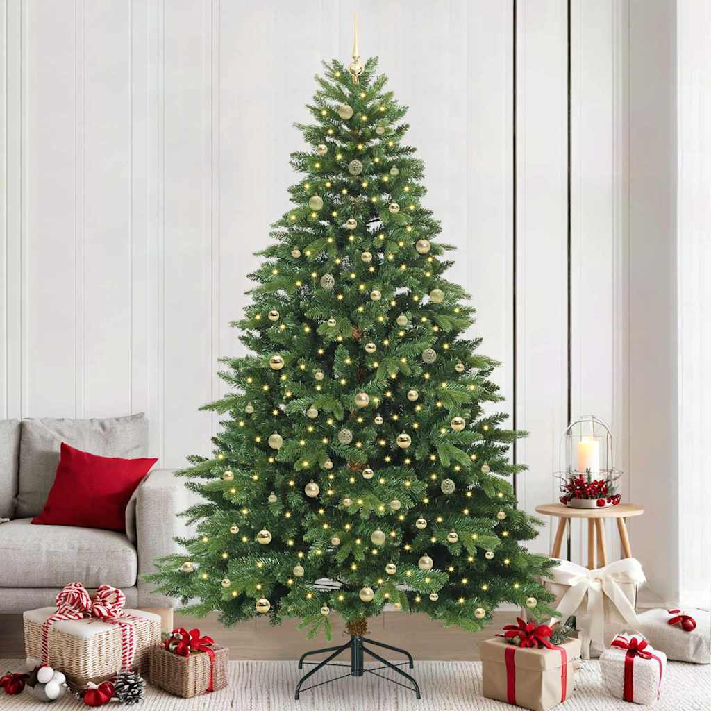Sapin de Noël artificiel avec 300 LED Vert 240 cm PE et PVC