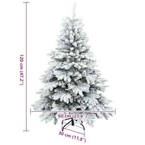 Umělý vánoční stromeček s 150 LED diodami Bílá 120 cm PE a PVC - obrázek 19