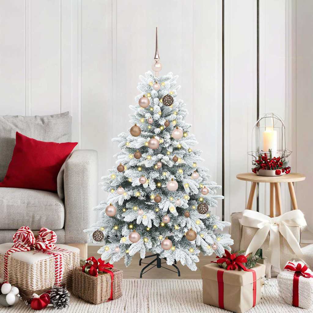 Sapin de Noël artificiel avec 150 LED Vert 120 cm PE et PVC