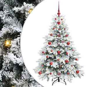 vidaXL Tehisj&otilde;ulupuu koos 150 LED-iga Valge 120 cm PE ja PVC