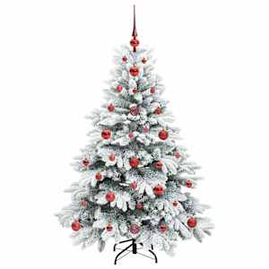 Umělý vánoční stromeček s 150 LED diodami Bílá 120 cm PE a PVC - obrázek 4