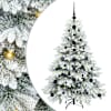 vidaXL Tehisj&otilde;ulupuu koos 150 LED-iga Valge 120 cm PE ja PVC
