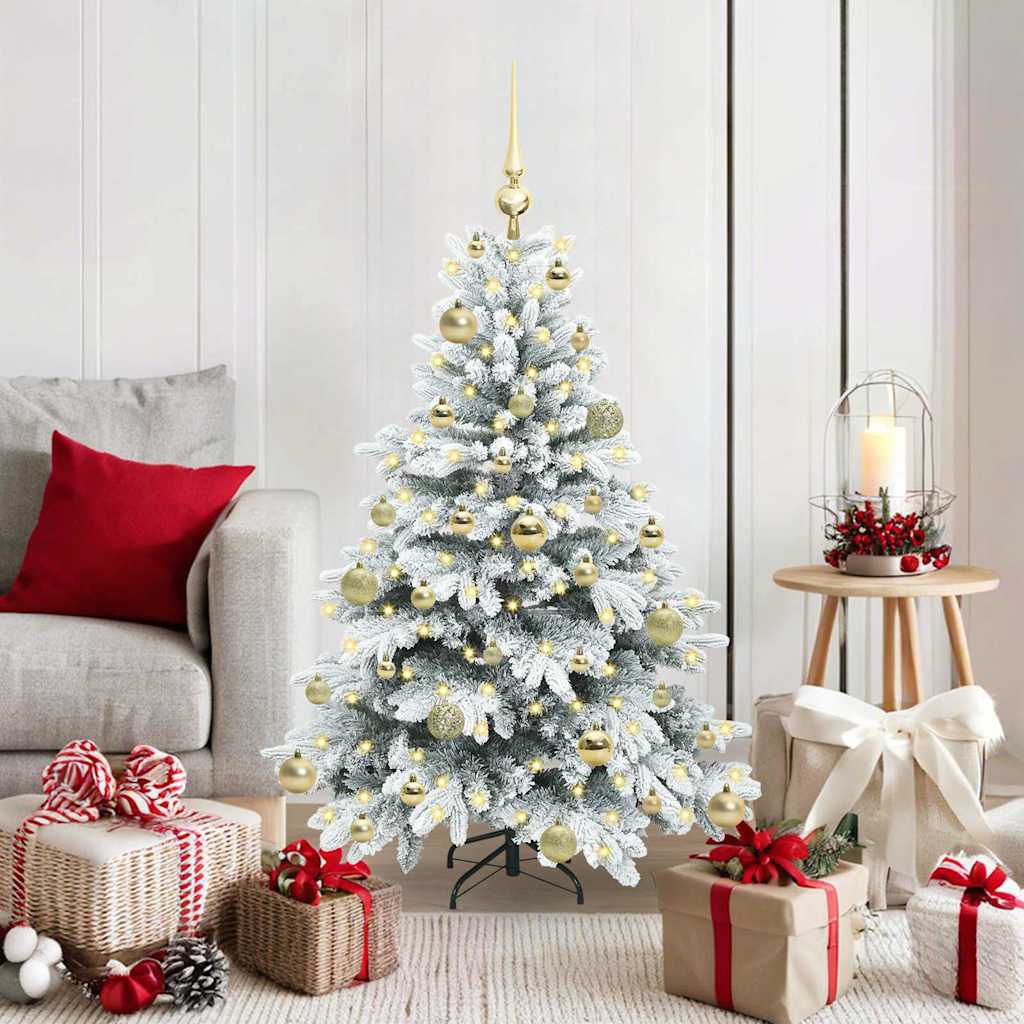 Sapin de Noël artificiel avec 150 LED Vert 120 cm PE et PVC
