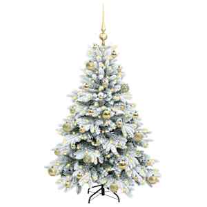 Umělý vánoční stromeček s 150 LED diodami Bílá 120 cm PE a PVC - obrázek 3
