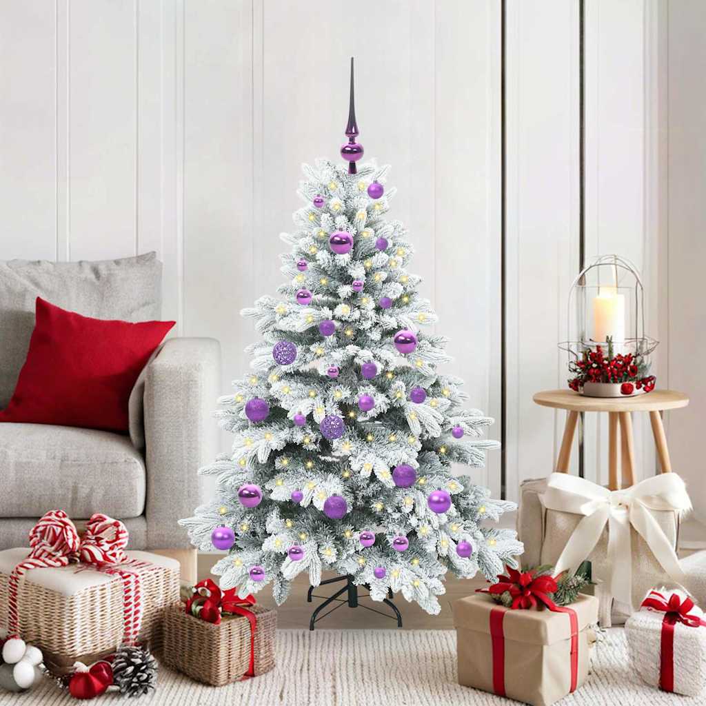 Sapin de Noël artificiel avec 150 LED Vert 120 cm PE et PVC