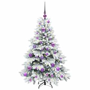 Umělý vánoční stromeček s 150 LED diodami Bílá 120 cm PE a PVC - obrázek 3