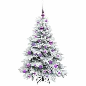 Umělý vánoční stromeček s 150 LED diodami Bílá 120 cm PE a PVC - obrázek 4