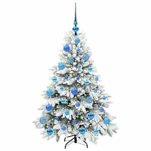 Umělý vánoční stromeček s 150 LED diodami Bílá 120 cm PE a PVC - obrázek 3
