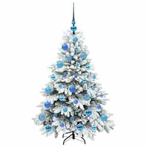 Umělý vánoční stromeček s 150 LED diodami Bílá 120 cm PE a PVC - obrázek 4
