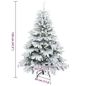 Umělý vánoční stromeček s 150 LED diodami Bílá 120 cm PE a PVC - obrázek 16