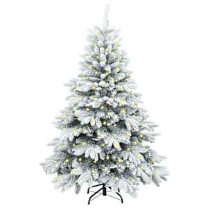 Umělý vánoční stromeček s 150 LED diodami Bílá 150 cm PE a PVC - obrázek 3