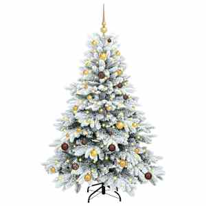 Umělý vánoční stromeček s 150 LED diodami Bílá 150 cm PE a PVC - obrázek 3
