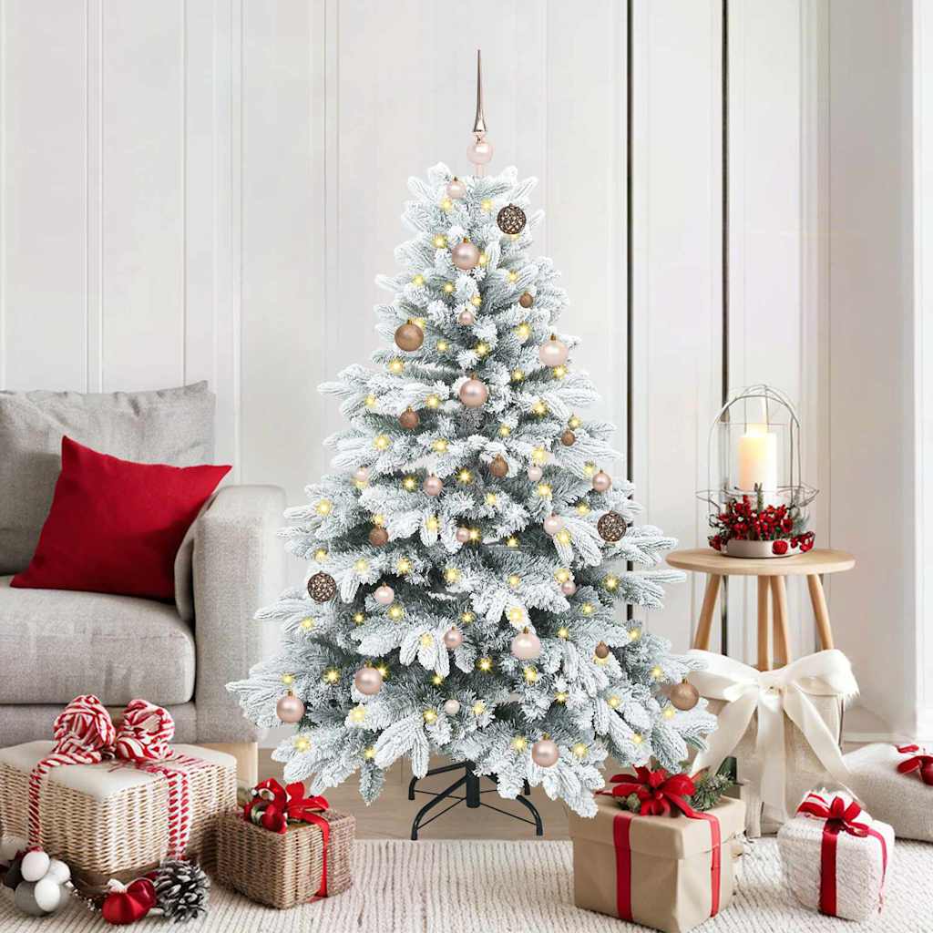 Sapin de Noël artificiel avec 150 LED Vert 150 cm PE et PVC