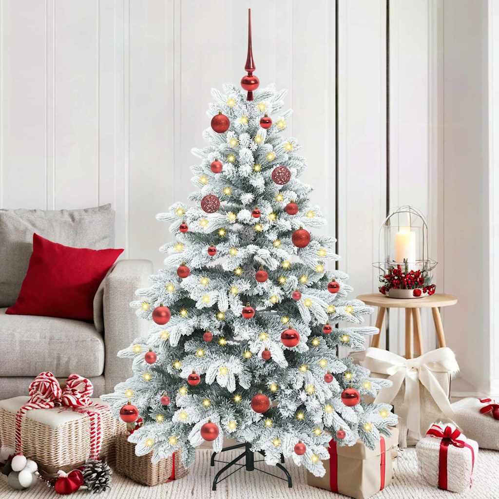 Sapin de Noël artificiel avec 150 LED Vert 150 cm PE et PVC