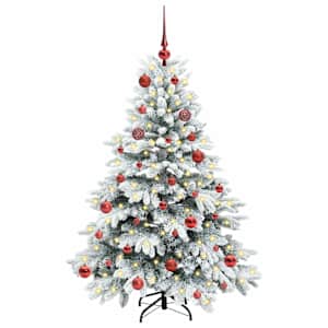 Umělý vánoční stromeček s 150 LED diodami Bílá 150 cm PE a PVC - obrázek 3