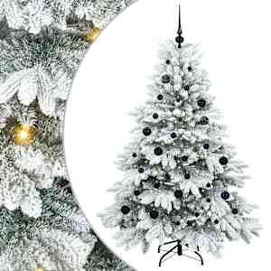 Umělý vánoční stromeček s 150 LED diodami Bílá 150 cm PE a PVC - obrázek 2