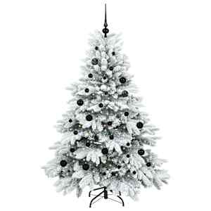 Umělý vánoční stromeček s 150 LED diodami Bílá 150 cm PE a PVC - obrázek 3