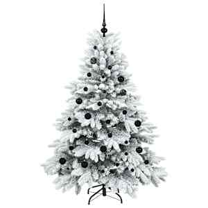 Umělý vánoční stromeček s 150 LED diodami Bílá 150 cm PE a PVC - obrázek 4