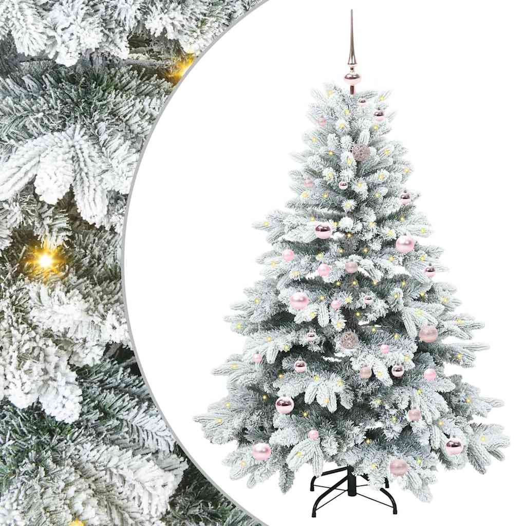 Sapin de Noël artificiel avec 150 LED Vert 150 cm PE et PVC