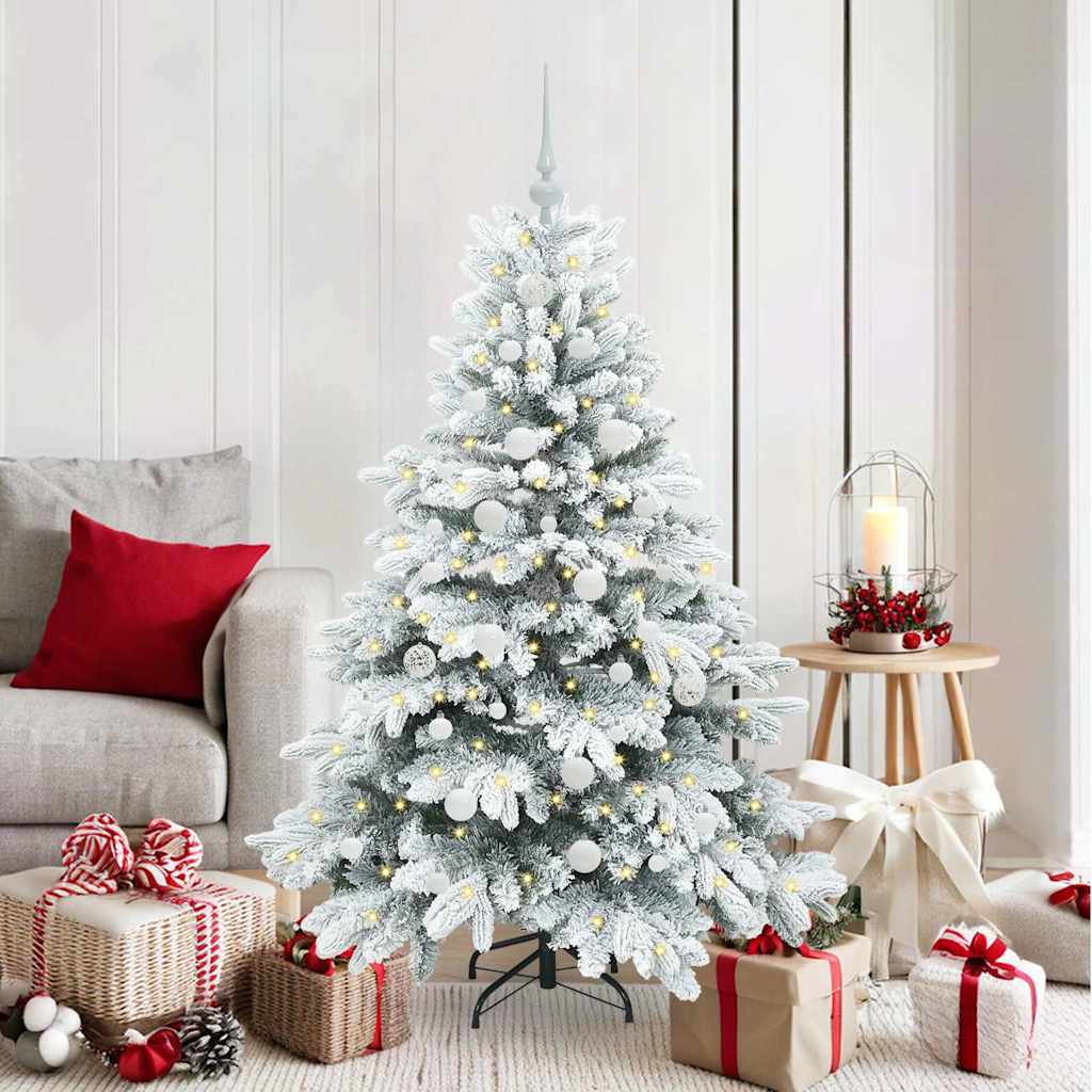 Sapin de Noël artificiel avec 150 LED Vert 150 cm PE et PVC