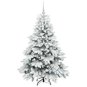 Umělý vánoční stromeček s 150 LED diodami Bílá 150 cm PE a PVC - obrázek 3