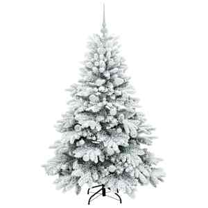 Umělý vánoční stromeček s 150 LED diodami Bílá 150 cm PE a PVC - obrázek 4