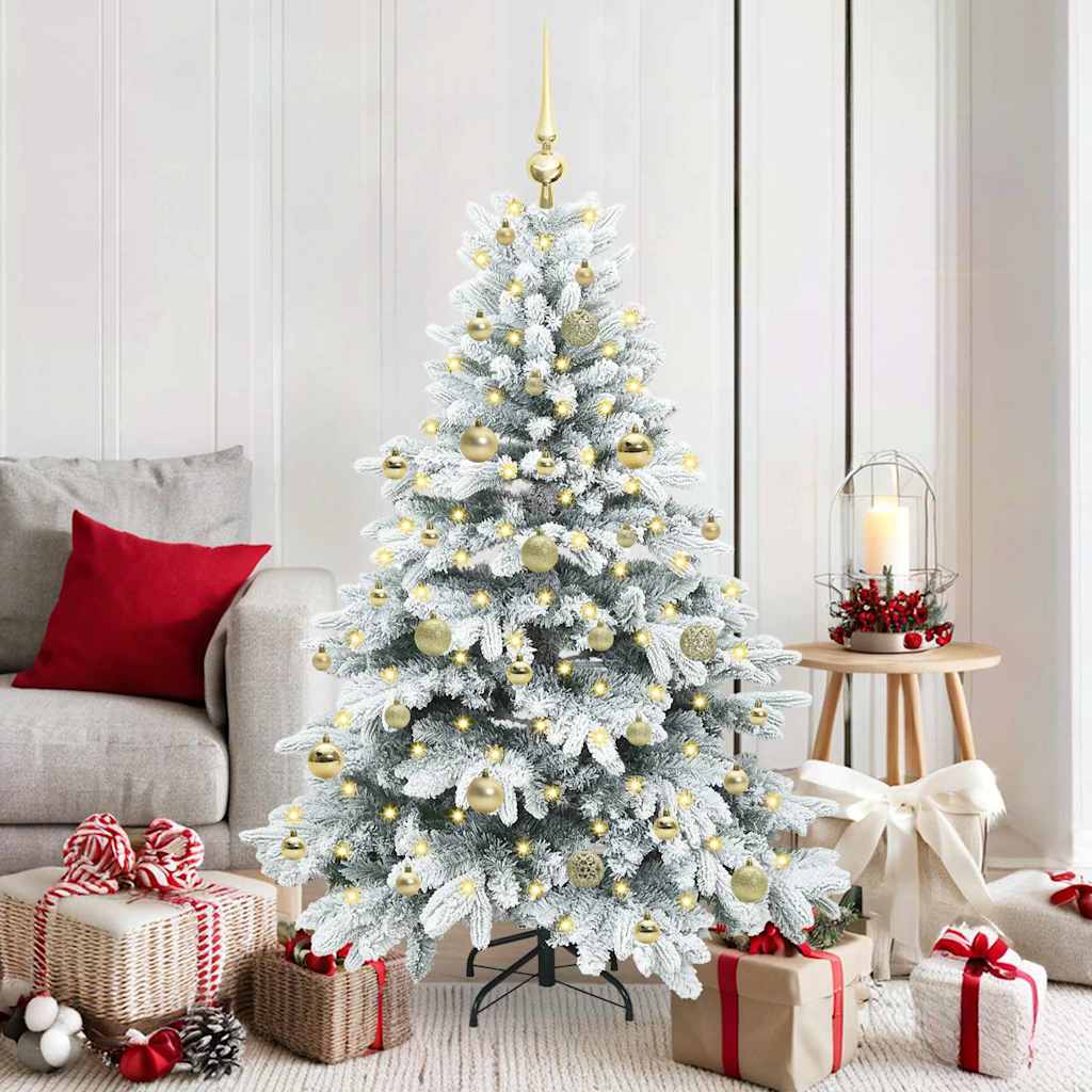 Sapin de Noël artificiel avec 150 LED Vert 150 cm PE et PVC