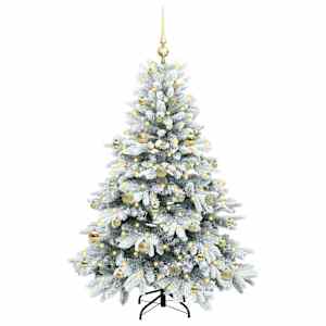 Umělý vánoční stromeček s 150 LED diodami Bílá 150 cm PE a PVC - obrázek 3