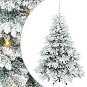Umělý vánoční stromeček s 150 LED diodami Bílá 150 cm PE a PVC - obrázek 2