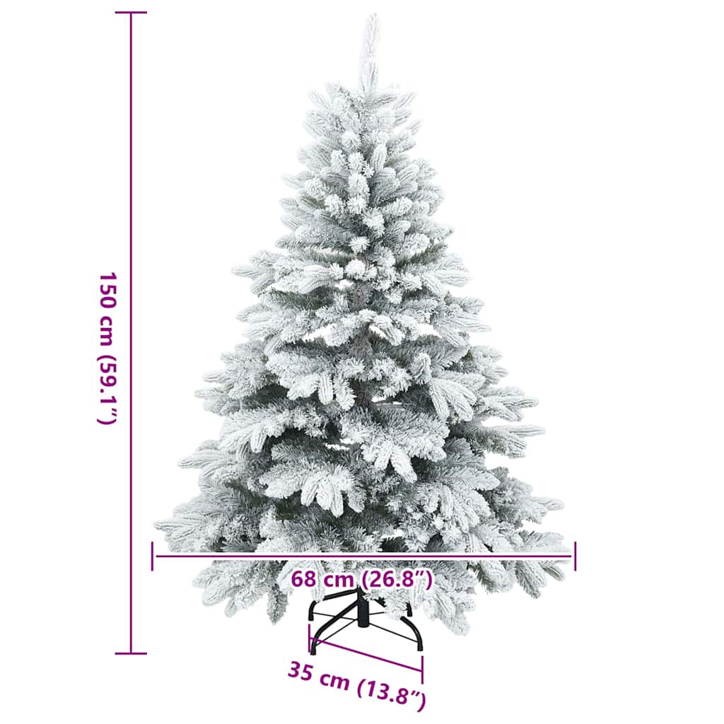 Umělý vánoční stromeček s 150 LED diodami Bílá 150 cm PE a PVC - obrázek 17