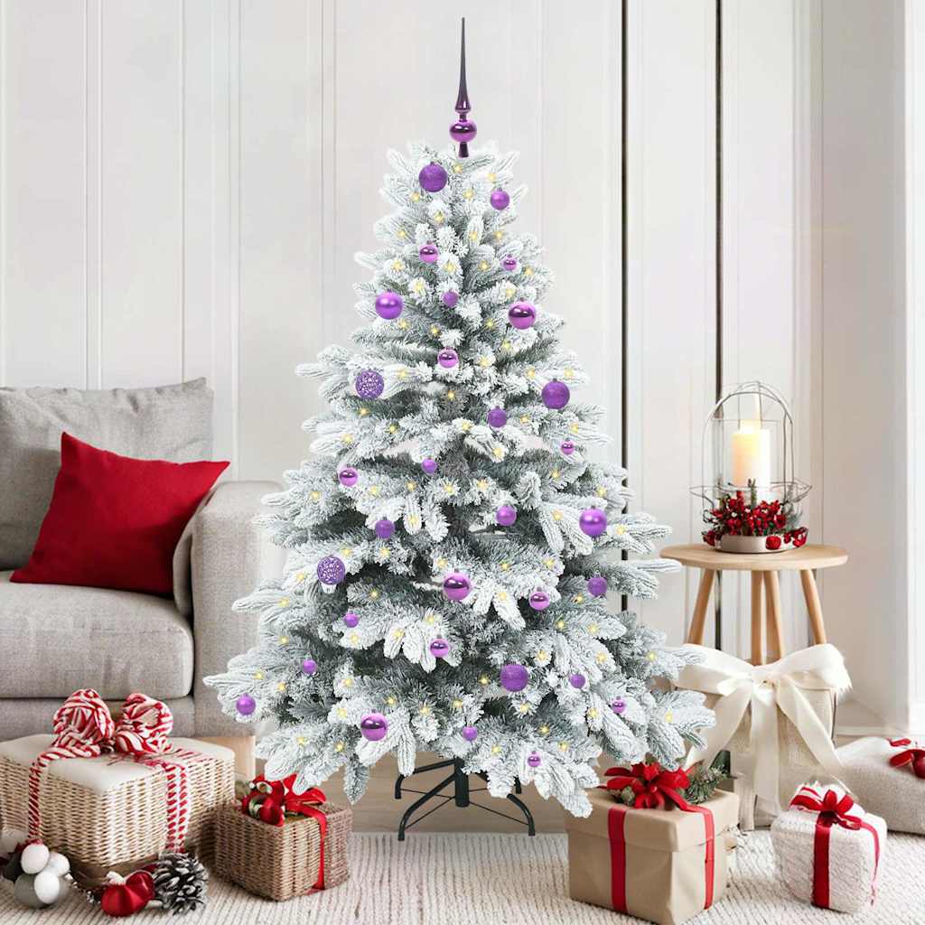Sapin de Noël artificiel avec 150 LED Vert 150 cm PE et PVC