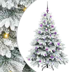 Umělý vánoční stromeček s 150 LED diodami Bílá 150 cm PE a PVC - obrázek 2