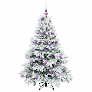 Umělý vánoční stromeček s 150 LED diodami Bílá 150 cm PE a PVC - obrázek 3