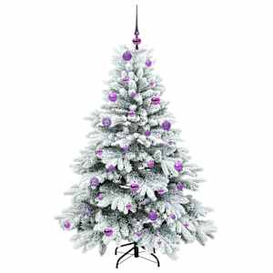 Umělý vánoční stromeček s 150 LED diodami Bílá 150 cm PE a PVC - obrázek 4